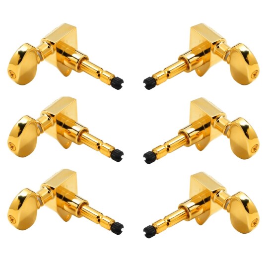 Grover 602g Tip Lock Locking Rotomatics W/round Button, 3+3 - Gull