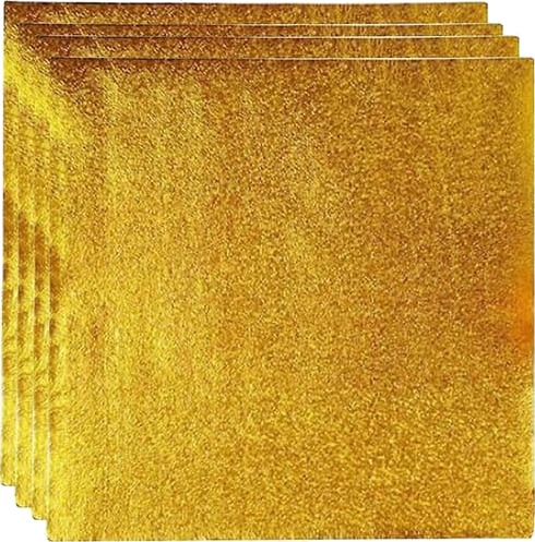 200 stk. Aluminiumfoliepapir Gullfoliepapir Gavepapir Appelsinskall for innpakking av sjokolade (Gull)
