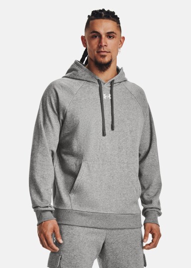 Under Armour Ua Rival Fleece Hoodie Castlerock Light Heather 4xl Hoodies