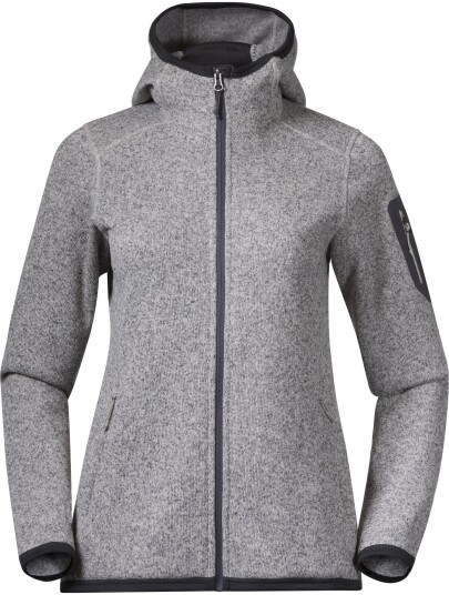 Bergans Women's Kamphaug Knitted Hoodie Beige L Woman