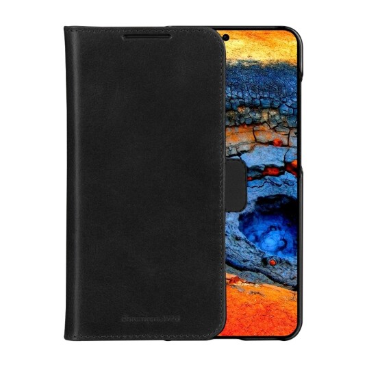Dbramante1928 Lynge 2-i-1 Lommebokdeksel for Samsung Galaxy S25, Svart, Ekte Lær
