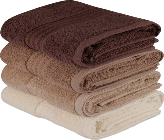 Hobby Håndkle 50x90 cm 4 pk Creme/Beige/Brun