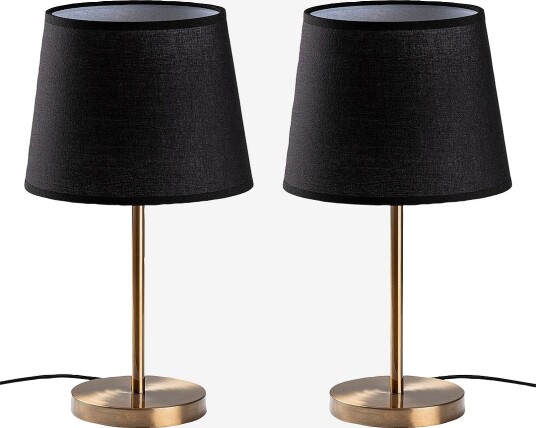 Opviq Bordlampe Set Abajur Brun Bordlamper