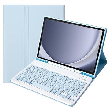 Samsung Galaxy Tab A9+ Etui med Bluetooth tastatur Baby Blå