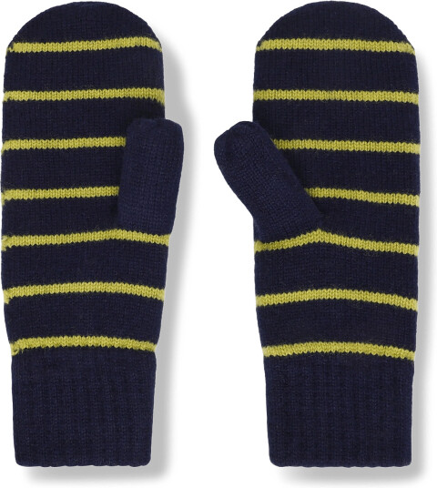 Mads Nørgaard One Wool Milo Stripe Mitten - Navy - XS/S