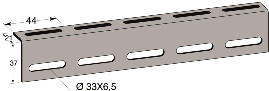 Mp Bolagen 851 v Toppjern Festeprofil, Hvitt Metall
