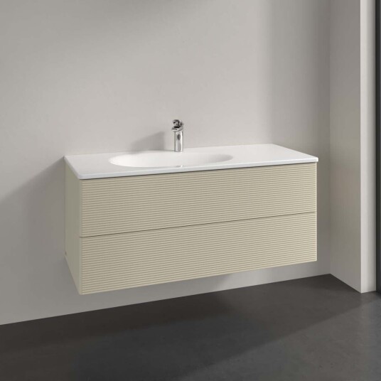 Villeroy & Boch  Antao Servantskap med 2 skuffer 118,8x49,3x50,4 cm m/lys Grå Matt