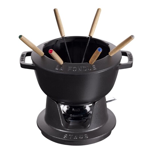 Staub  Fonduesett 2,35L støpejern sort