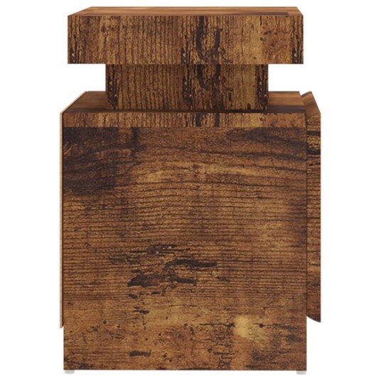 vidaXL Nattbord røkt eik 45x35x52 cm sponplate