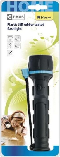 Emos P3861, Lommelykt, Sort, Blå, Plast, Gummi, Led, 1 Lamper, 3 W