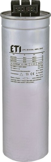 Eti Polam Kondensator Cp Lpc 20 Kvar 440V 50 Hz 004656763