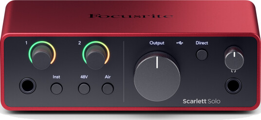 Focusrite Scarlett Solo Gen4 Usb-Lydkort, 2inn/2ut Focusrite Scarlett Solo Gen4 Usb-Lydkort, 2inn/2ut