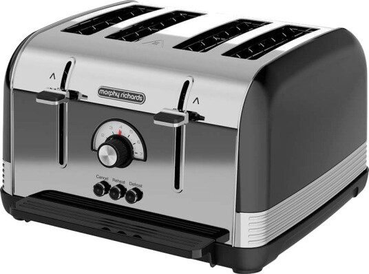 Morphy Richards Venture Retro Brødrister 4 Skiver - Svart
