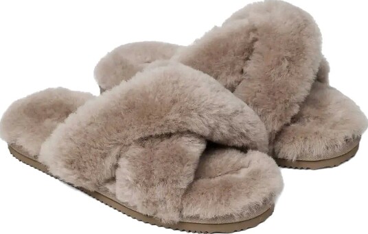 Rosemunde Rhsydney Shearling Cross Sandal ELK BROWN 36 Rosemunde Rhsydney Shearling Cross Sandal ELK BROWN 36