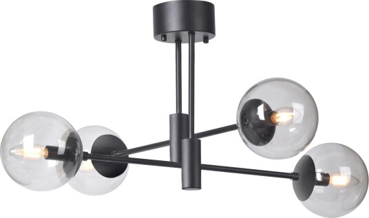 Scandi Living Solar taklampe svart 73 cm Røykaktig grå