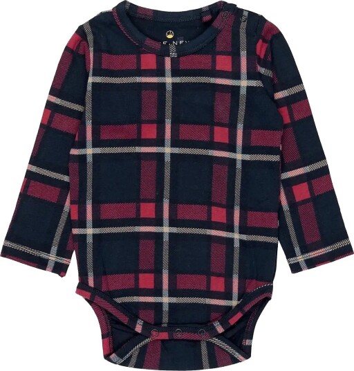 THE NEW SIBLINGS Tnsbholiday Tartan L_S Body   NAVY BLAZER CHECK   92