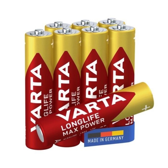 Varta Longlife Max Power AAA Alkalisk Batterier 8-pk