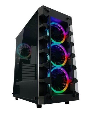 LC Power 709B Solar_System_X Midi Tower Gaming Kabinett med Herdet Glass - Svart LC Power 709B Solar_System_X Midi Tower Gaming Kabinett med Herdet Glass - Svart