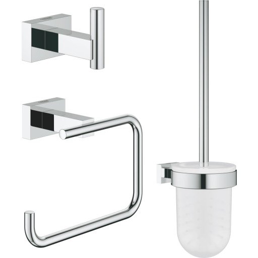 GROHE 40757001, Kromfarget, Glass, Metall, Moderne, 3 stykker GROHE 40757001, Kromfarget, Glass, Metall, Moderne, 3 stykker