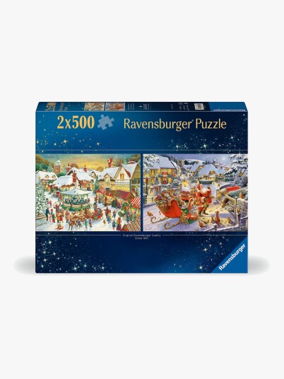 Ravensburger puslespill 2x500 brikker Julemotiver