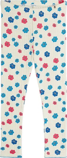 Mini Rodini Flowers Aop Pointelle Leggings   Multi/patterned   128/134