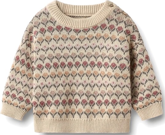 Wheat Jacquard Pullover Harlow OFFWHITE 74