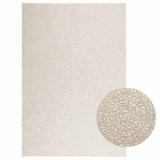  Teppe ZIZUR kremhvit 120x170cm jute-utseende innendørs&utendørs 8721102836923