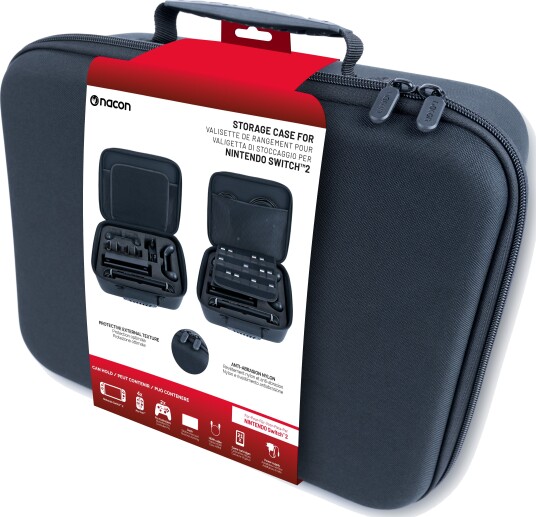 Nacon XXL Hardcase Oppbevaringsetui Svart til Nintendo Switch 2 Nacon XXL Hardcase Oppbevaringsetui Svart til Nintendo Switch 2