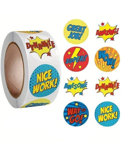 500 stk Motivasjon Klistremerker Pop art 500 stk Motivasjon Klistremerker Pop art