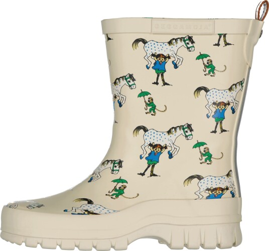 Geggamoja Gummistøvler Pippi Langstrømpe Beige 22 Geggamoja Gummistøvler Pippi Langstrømpe Beige 22