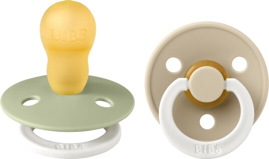 BIBS Colour Smokk 2-Pack Lateks Str 3 Rund Sage GLOW/Vanilla GLOW