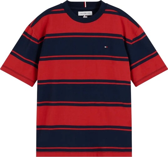 Tommy Hilfiger Essential Stripe Tee Ss Red 164 Tommy Hilfiger Essential Stripe Tee Ss Red 164