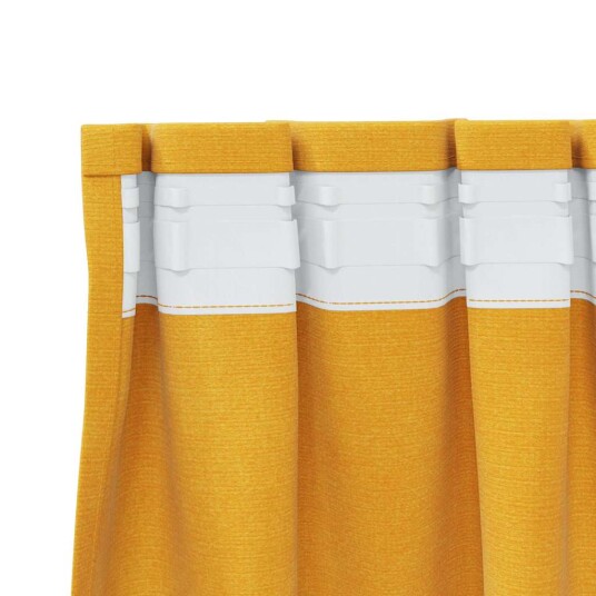  Gardiner med gardiner 2 pcs sennepsgul 140 x 225 cm Fløyel