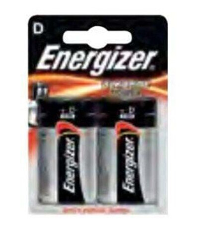 Energizer Alkaline Power D-batteri 2-pakning med 1.5V Alkalisk teknologi