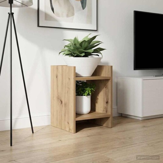 vidaXL Planteholder Artisan eik 30 x 30 x 40 cm Konstruert tre