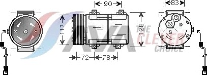 AVA COOLING SYSTEMS FDAK285 AC-kompressor