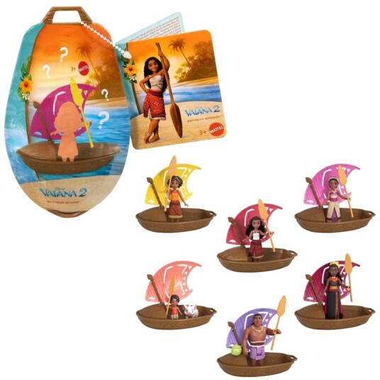 Disney Vaiana 2 Figursett med Seilbåt og Tilbehør