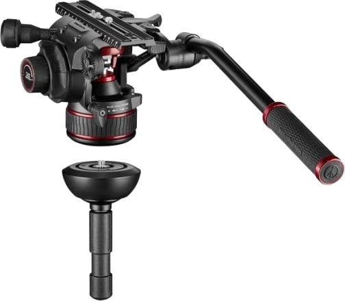 Manfrotto Twin Aluminum Video Tripod with 612 Fluid Head MVK612TWINGA