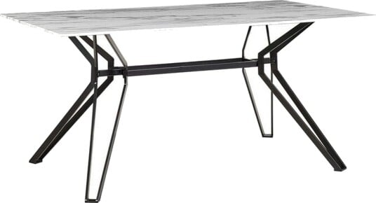 Ballina Spisebord 160 cm - Hvit / Svart