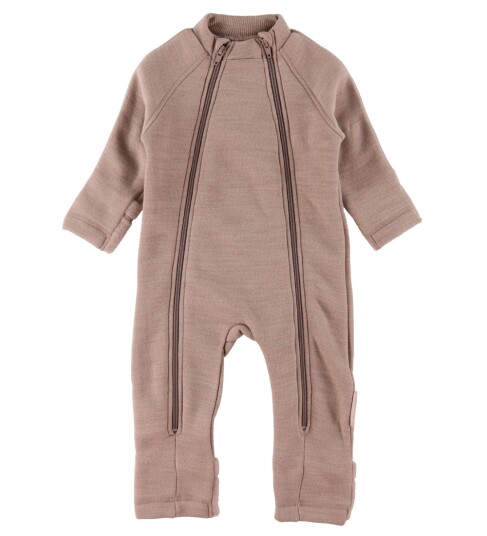 Smallstuff Ull Heldrakt med Glidelås Soft Powder 92 98