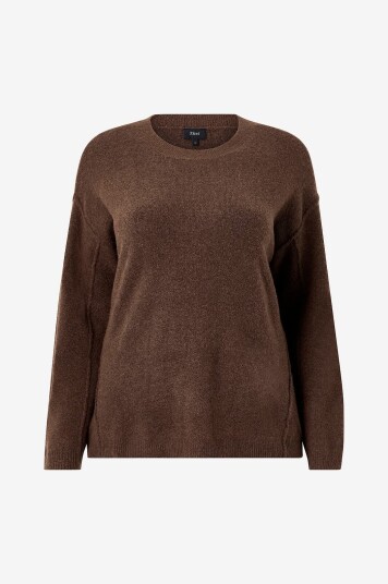 Zizzi Pullover mVista L/S Pullover Brun
