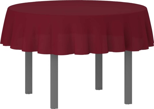 vidaXL Bordduk 5 stk. Rund Vinrød Ø 140 cm Polyester