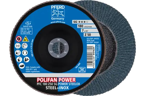 Pferd Polifan Lamellskiver Av Zirkonia Aluminiumoksid Z Sg Power Steelox 18 Cm 10 Stk