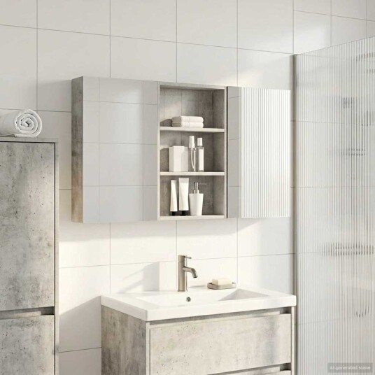 Baderomsskapsett 3 pcs 120 x 10,5 x 60,5 cm Konstruert tre Baderomsskapsett 3 pcs 120 x 10,5 x 60,5 cm Konstruert tre
