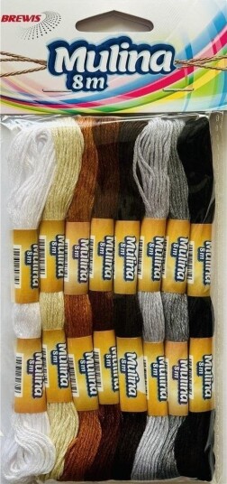 Brewis Floss Hvit/Beige/Brun/Sort 8M