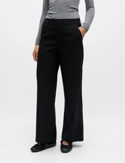 Object Objlisa Wide Pant Aop Noos - Black - 42