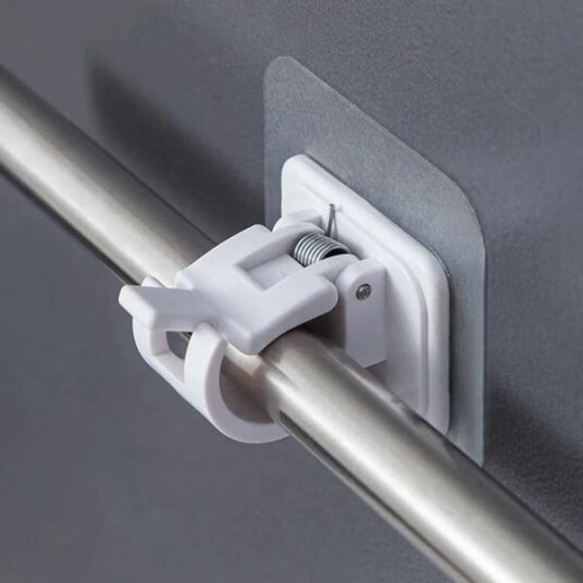 Selvklebende Gardinstangholdere Holdere for Gardiner 4 Pack
