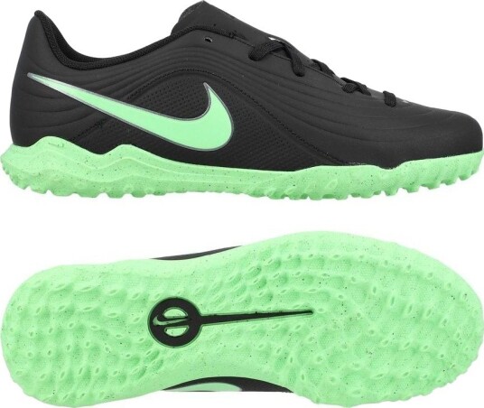 Nike Tiempo Maestro Club Tf Shadow   Svart/illusion Green Barn   Turf (Tf) størrelse 38½