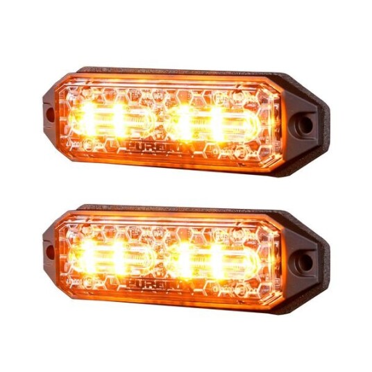 Varsellys / Blinkende lys PURELUX Strobe Slim HD   12/24V / 15W / 98 mm 2 stk