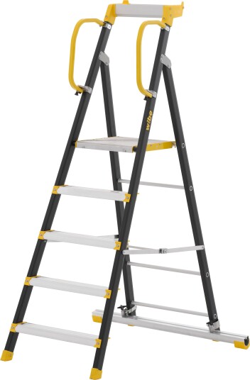 W.steps 200P W 200P-5 SF Trappestige med trinnfot, 1200 mm, Stiger & stillaser